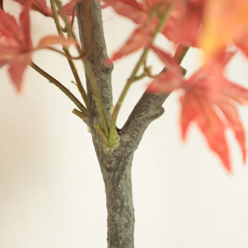2024 Longstar Wholesale 30/35/44 inch Artificial Plant Orange Maple Tree Maple Leaf Acer Palmatum Livingroom Decor