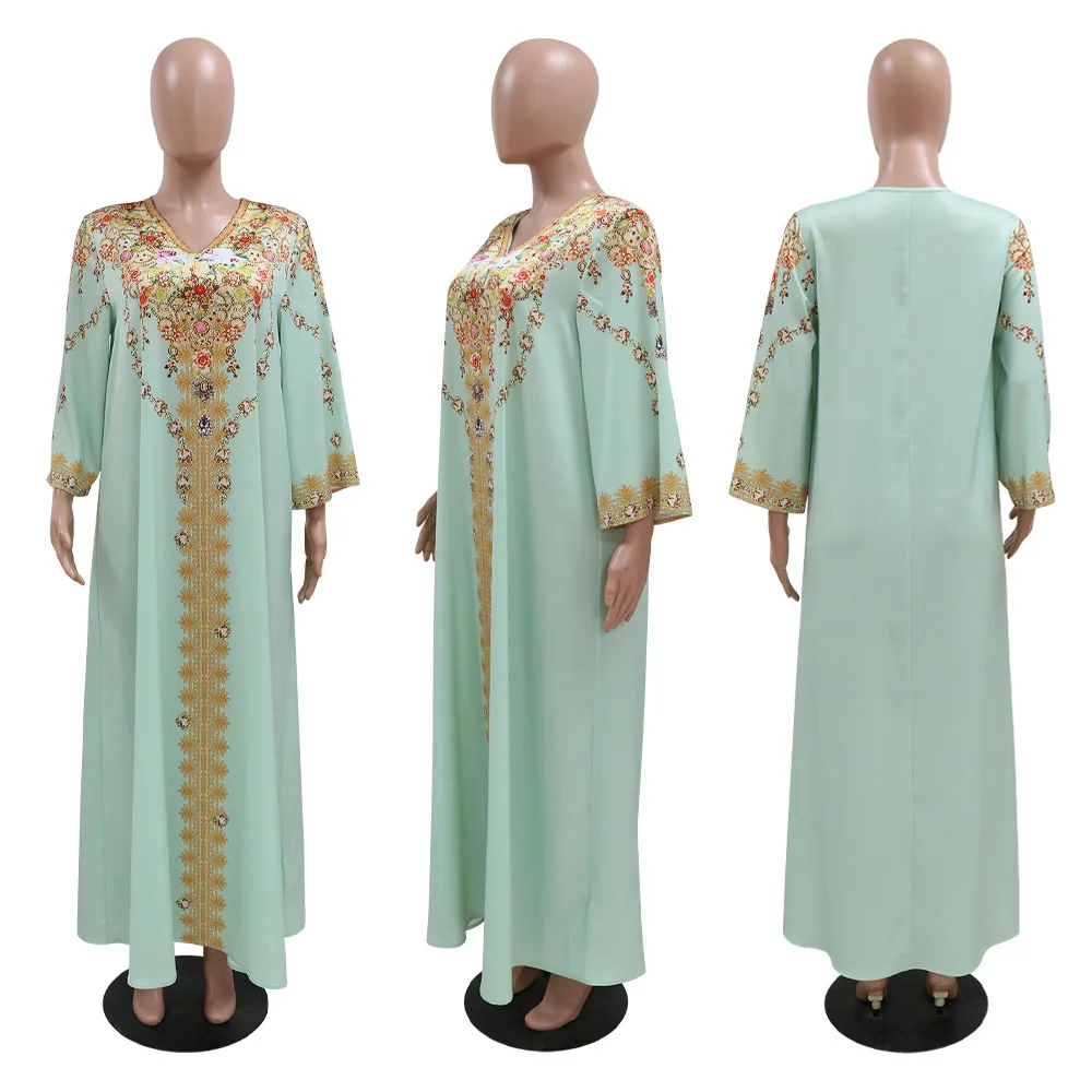 U.Chic Fashion Abaya Dubai Muslim Dress Kaftan Islamic Clothing Maxi Dress Elegant Long Dress