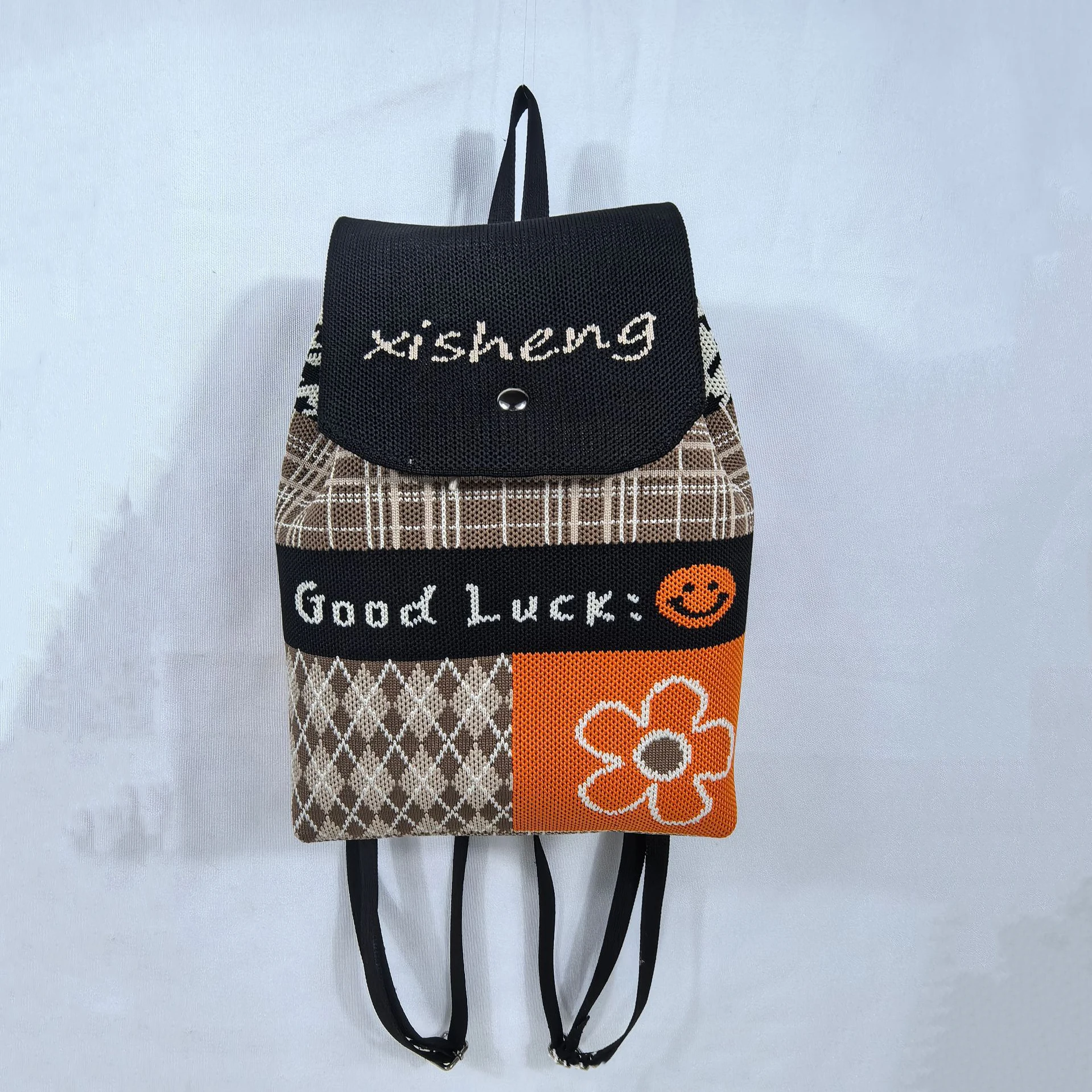 Женский вязаный рюкзак