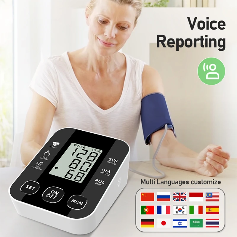 Manufacturer OEM Household Healthcare Medical Tensiometer Sphygmomanometer Digital Blood Pressure Monitor Arm Type BP Machine