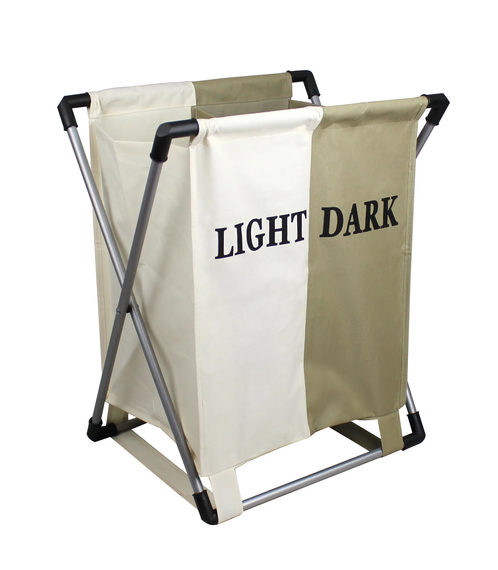 Прямая продажа с фабрики, складные металлические тканевые корзины для белья, складной сортировщик для белья для дома