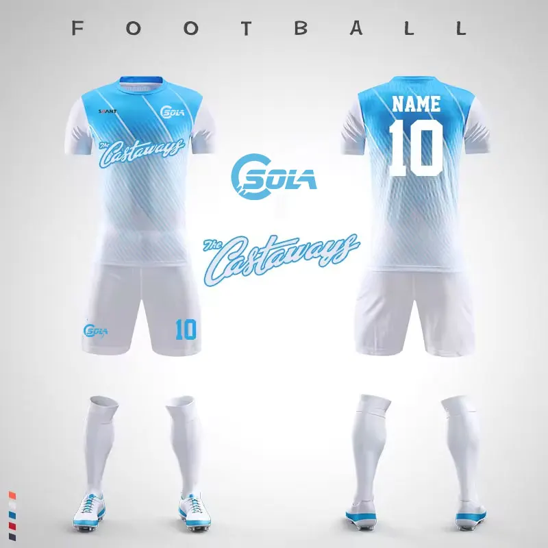 Football Shirt Equipement Adult Full Set Soccer 23/24 Red White Color Football Shirts
