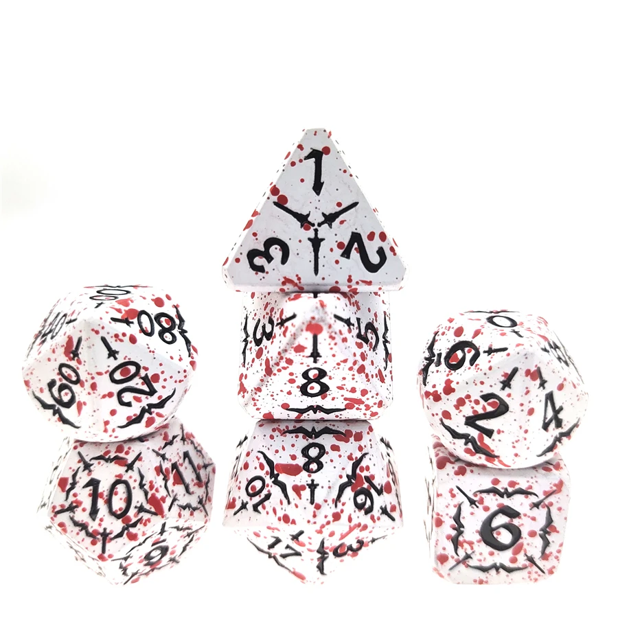 Playing custom polyhedral sword D20 dice tray RPG Dungeons and Dragons tabletop game metal DND dice set