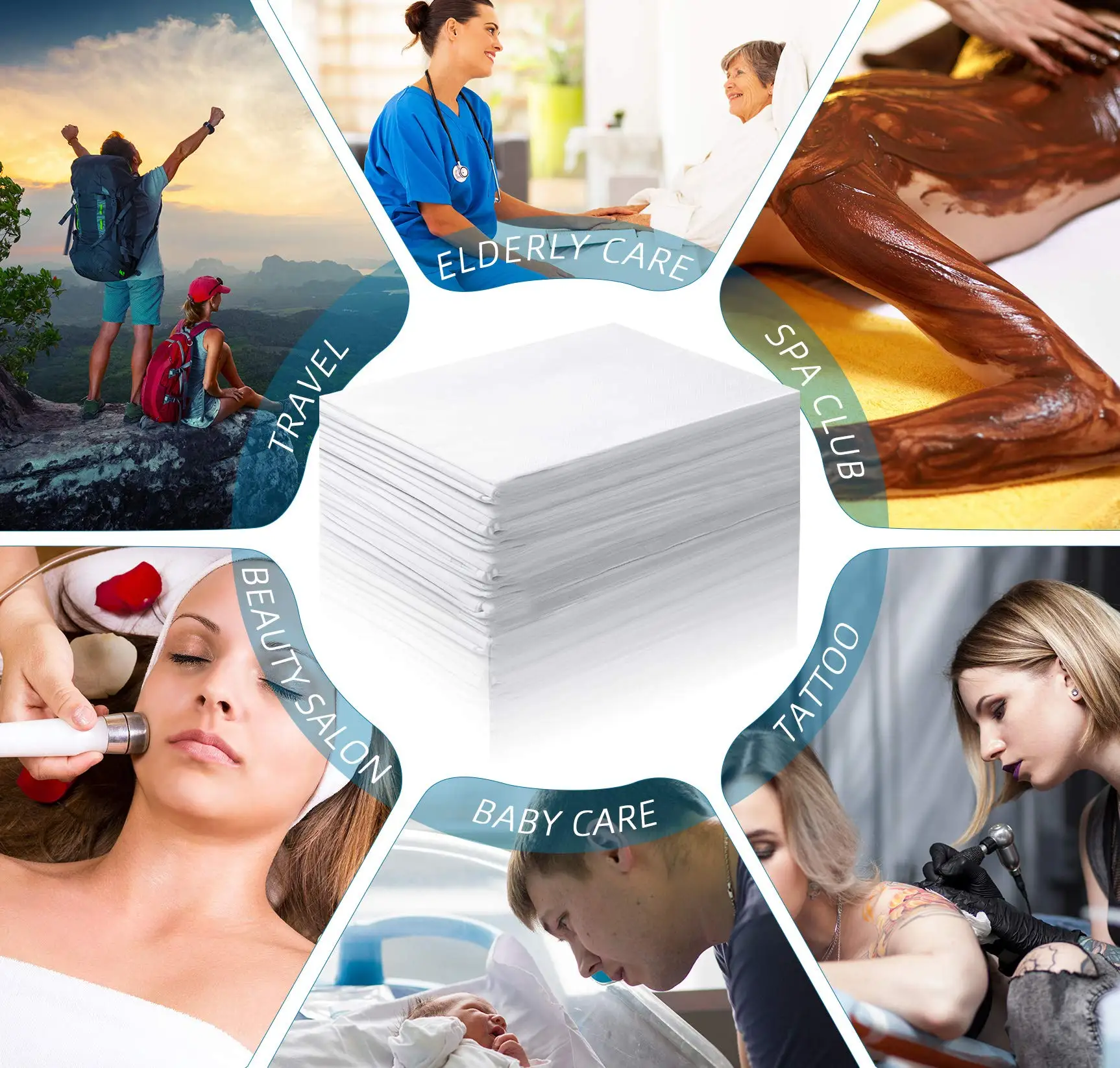 Disposable Nonwoven Bed Sheet Medical Fabric for Beauty Salon Massage Bed Sheet Roll Hospital Waterproof Ce Non Woven Bed Sheet