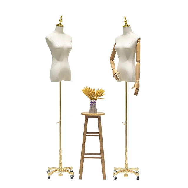 Wholesale Fashion Clothing Display Manikin Full Body Chrome Female Mannequin Dummy Stand Gold Silver Abstract Women 10 Pieces
