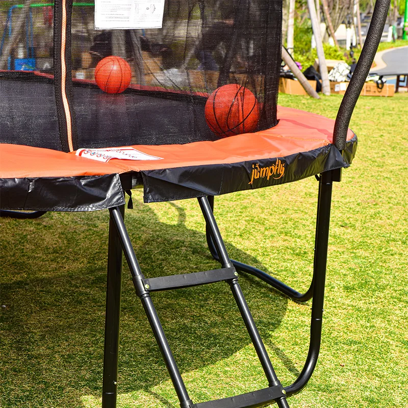 Safety Protection Fitness Jumping Gym Trampoline Outdoor Kids Indoor Trampoline Park With Basketball Hoop