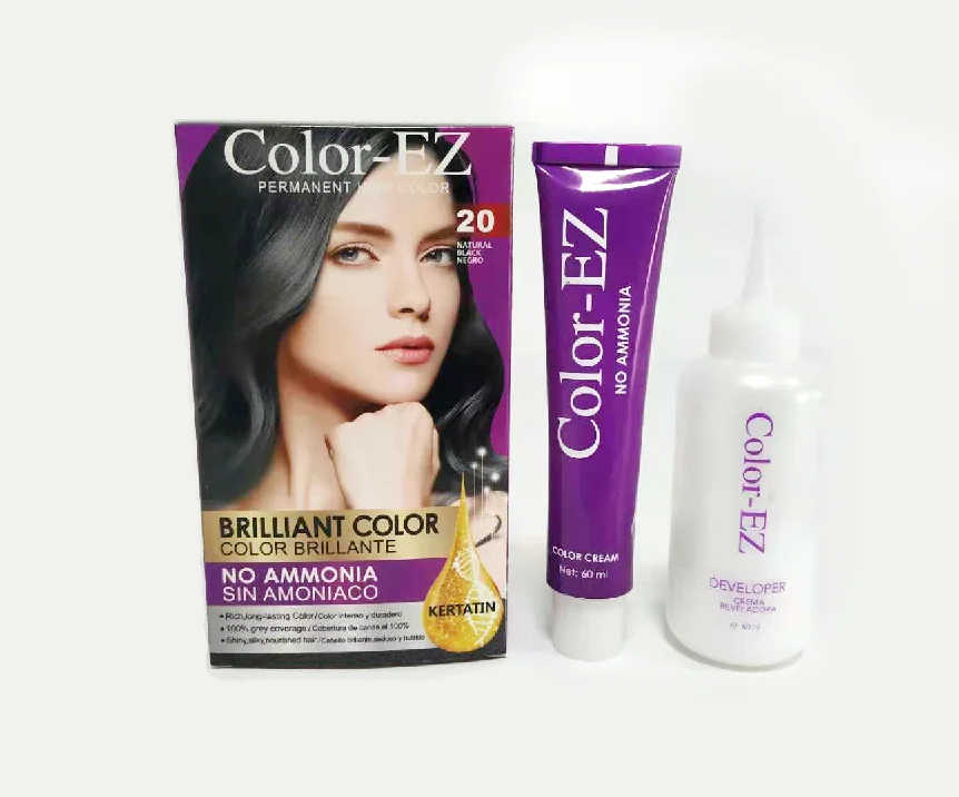New hair coloring cream with keratin without ammonia
