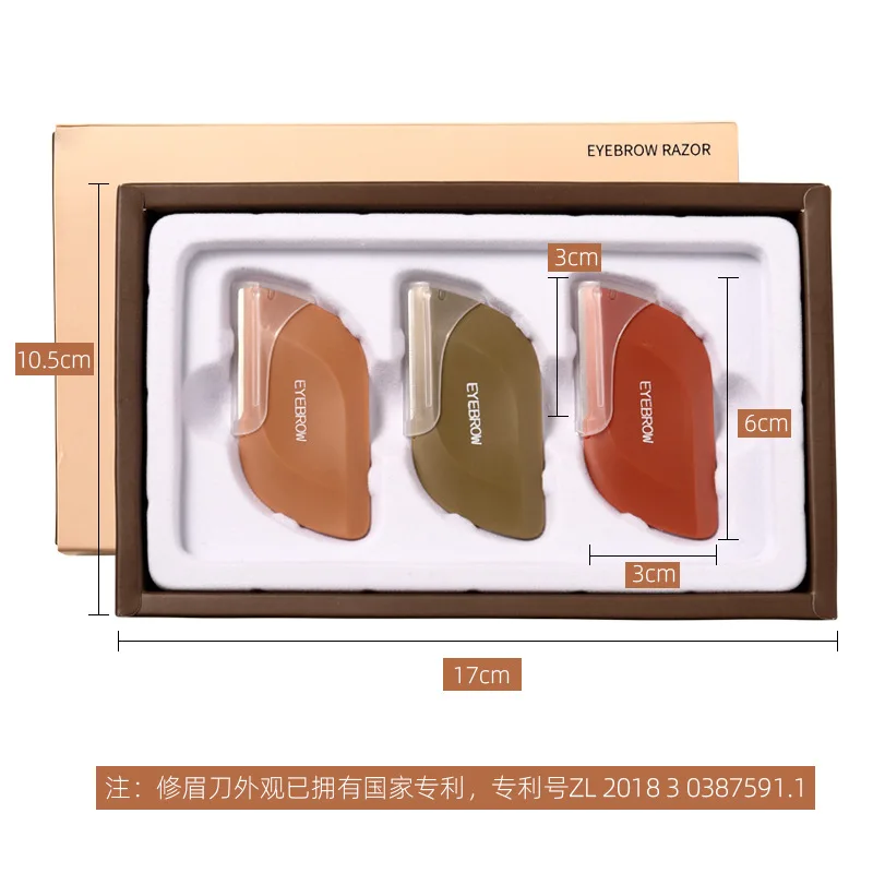 Женские нож для бровей комплект из 3 предметов ножницы начинающих оптовая продажа с фабрики