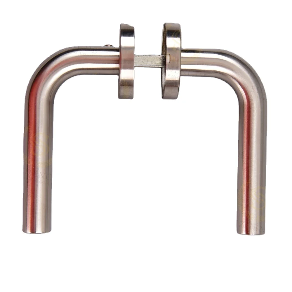Hot sale China supply stainless steel tube bar level round rosette antique shower door handle
