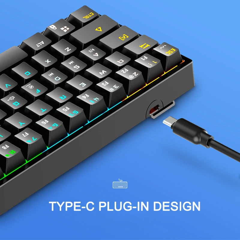 Проводная игровая клавиатура для компьютера, офиса, ПК, водонепроницаемая Механическая USB-клавиатура для Pormo, подарок