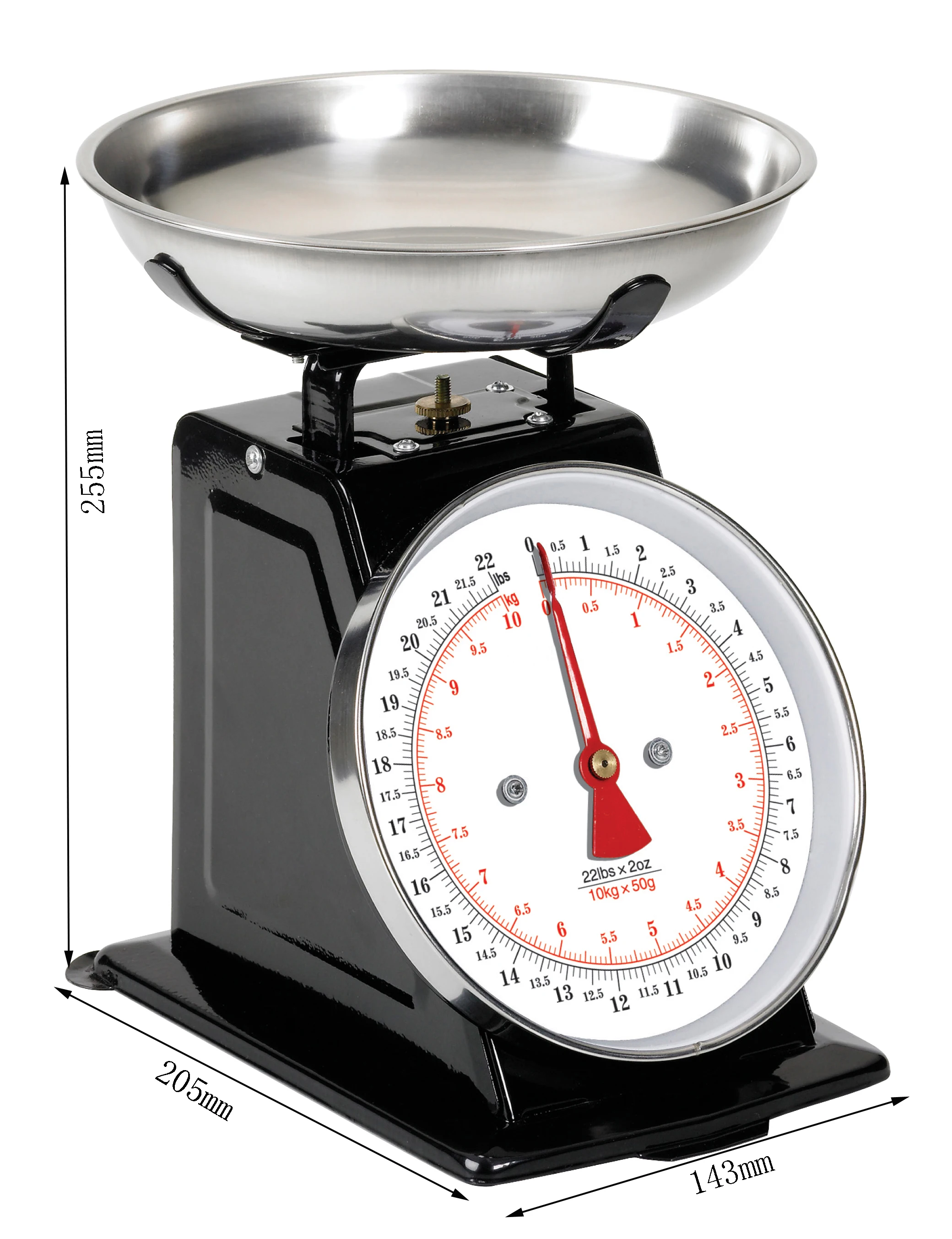 Weight Scale Balance Kitchen Weighing Mechanical Food Scales Dial Spring Scale Weigh in Bowl Metal Housing