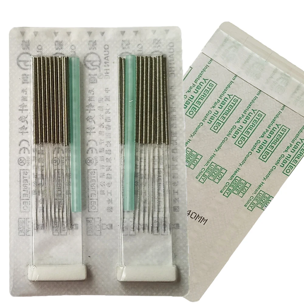 YUAN NIAN Disposable Acupuncture Needle with Tube 200 pcs/Box