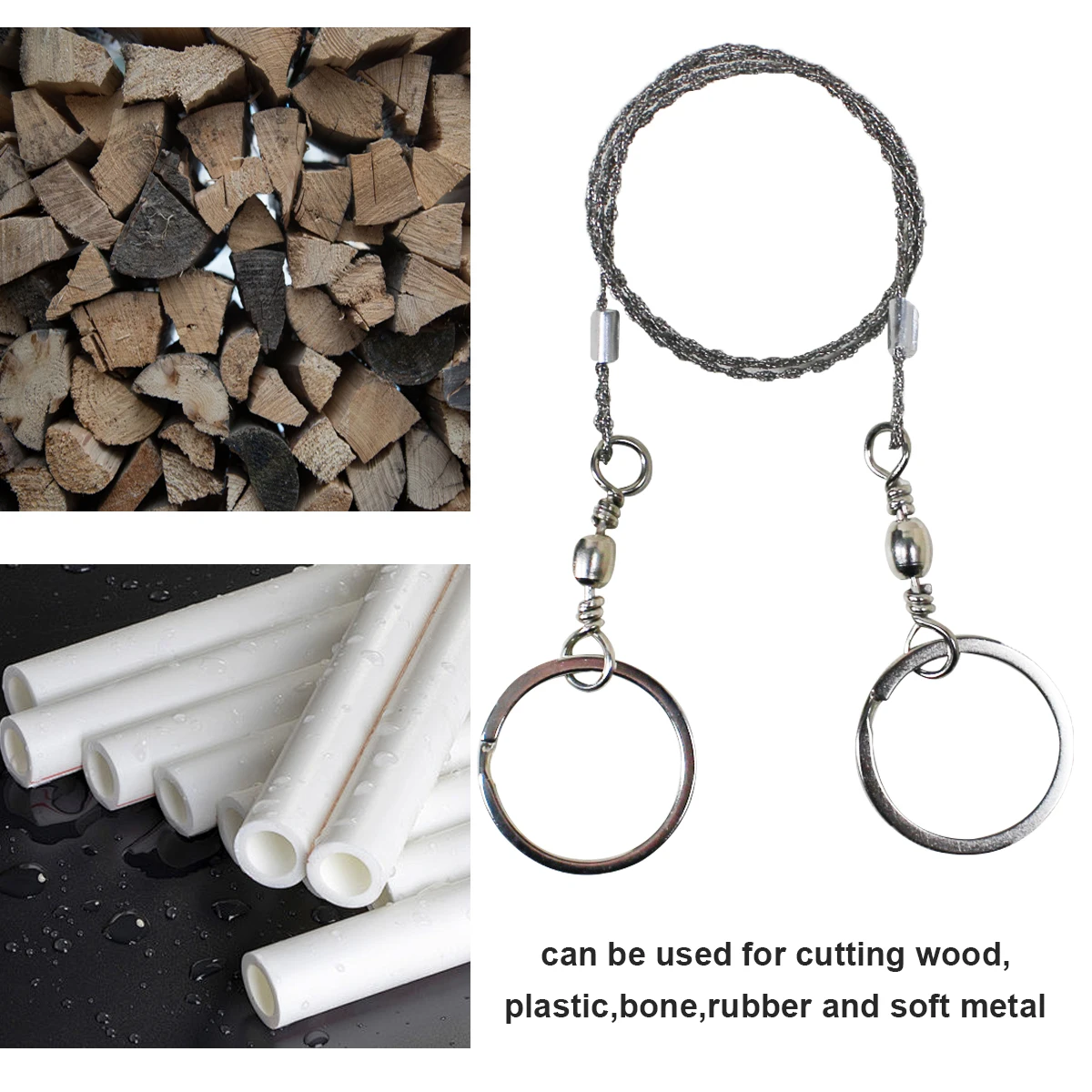 Pocket Light Weight Chainsaw Cable Cutting String Chain Wire Saw for Backpacking Gear