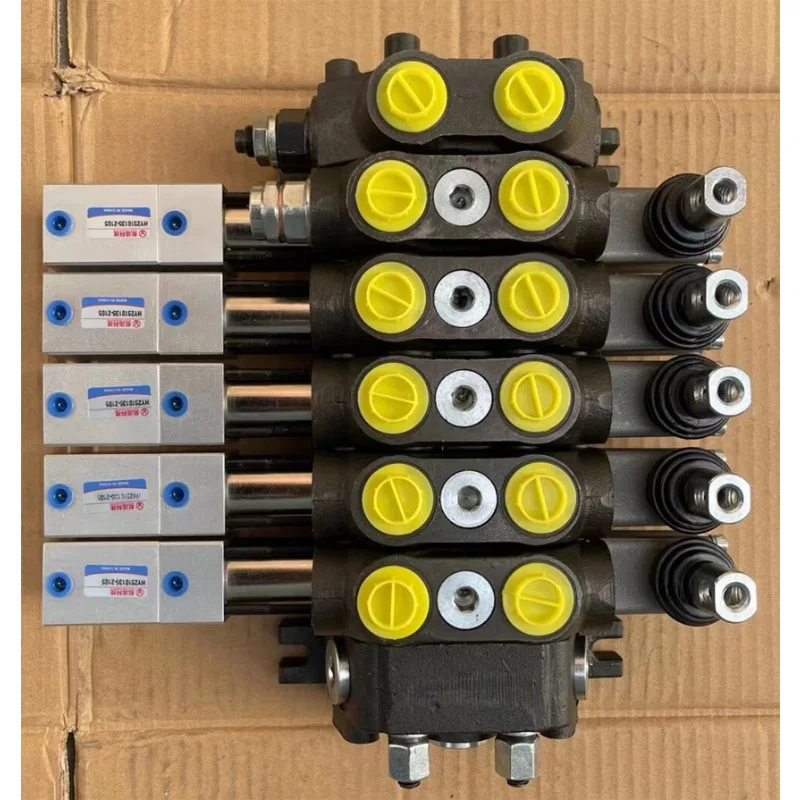 Hook arm garbage truck five link pneumatic multi-way reversing valve Hook arm garbage truck 2+3100 flow multi-way valve