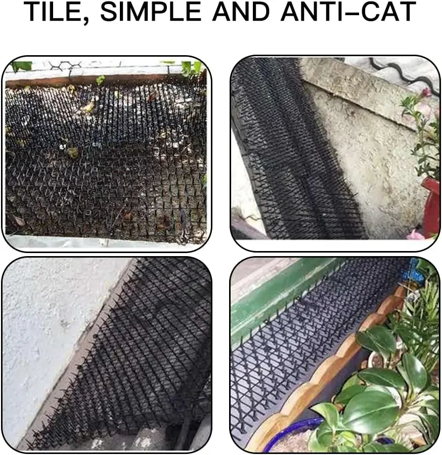 stocks wholesale 15x20cm network digging stopper scat cat repellent deterrent fence mats anti cats spikes with anchors
