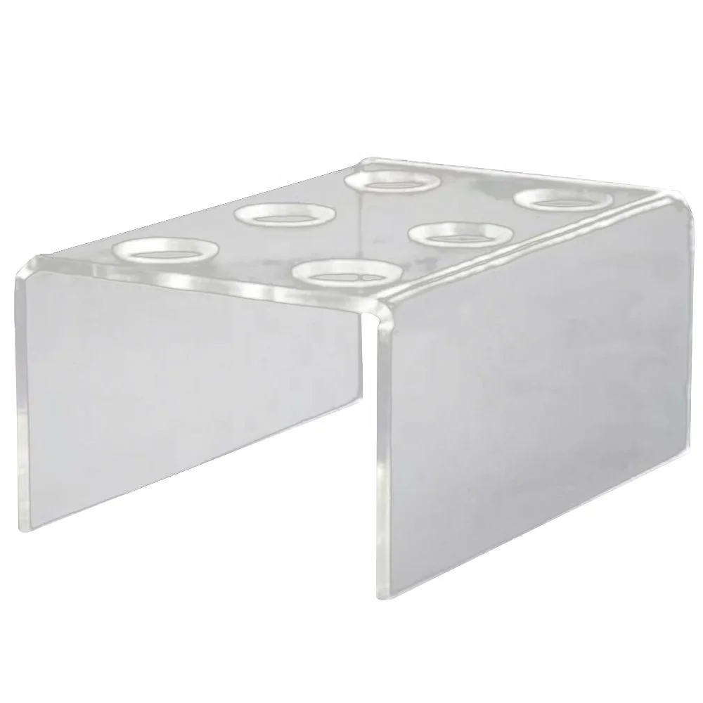 6-hole acrylic clear cupcake ice cream cone display holder stand