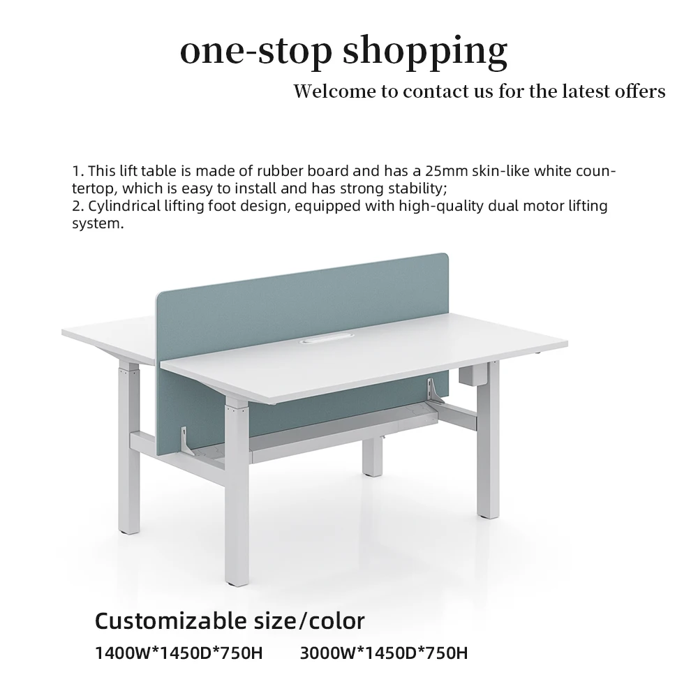 Modern office furniture particle board desktop computer 4 person office desk for 4 seater workstation lift conference table