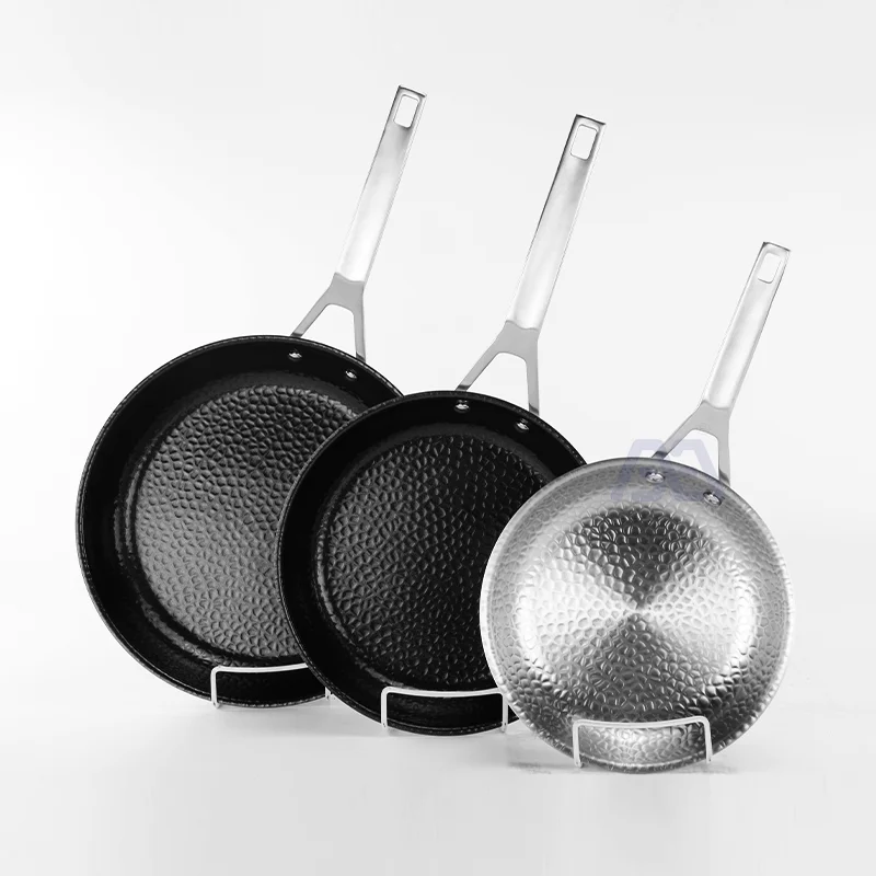 Стандартная Профессиональная Алюминиевая антипригарная сковорода для жарки в ресторане прочная сверхмощная ВОК