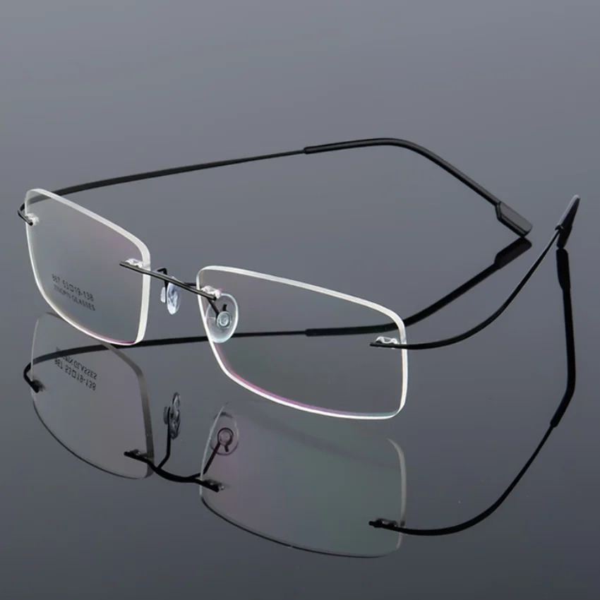 2024 Rimless Executive Optical Glasses Beta Titanium Frame Titan Metal Eyeglasses Eye Glasses Frames for Men