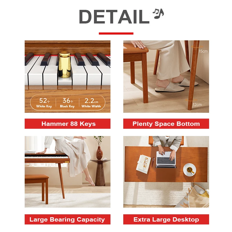 88 Keys White Weighted Keyboard 88 Keys Digital Piano for Commercial Use