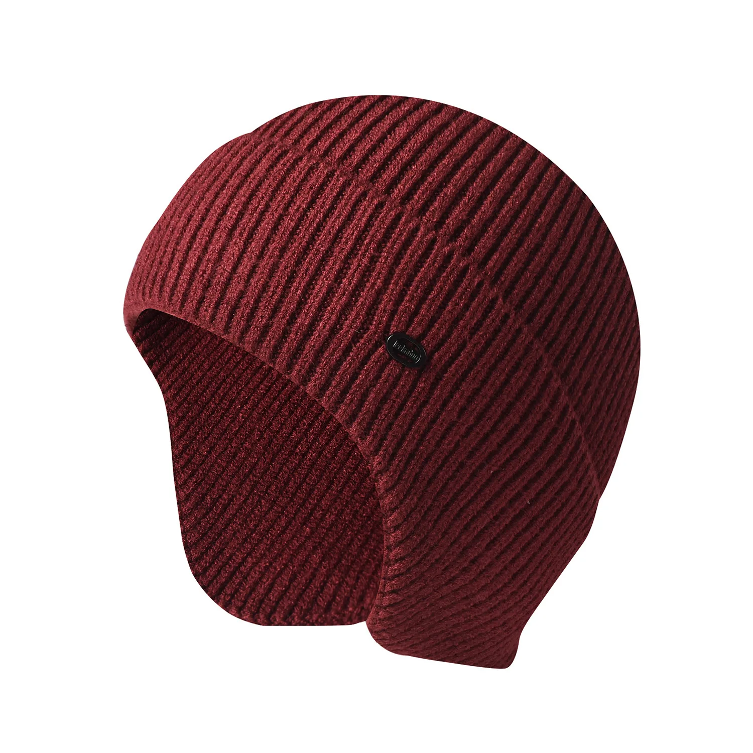 Winter Knit Ear flap Hat Beanie Hat with Fleece Lined Knit Hat Women Men