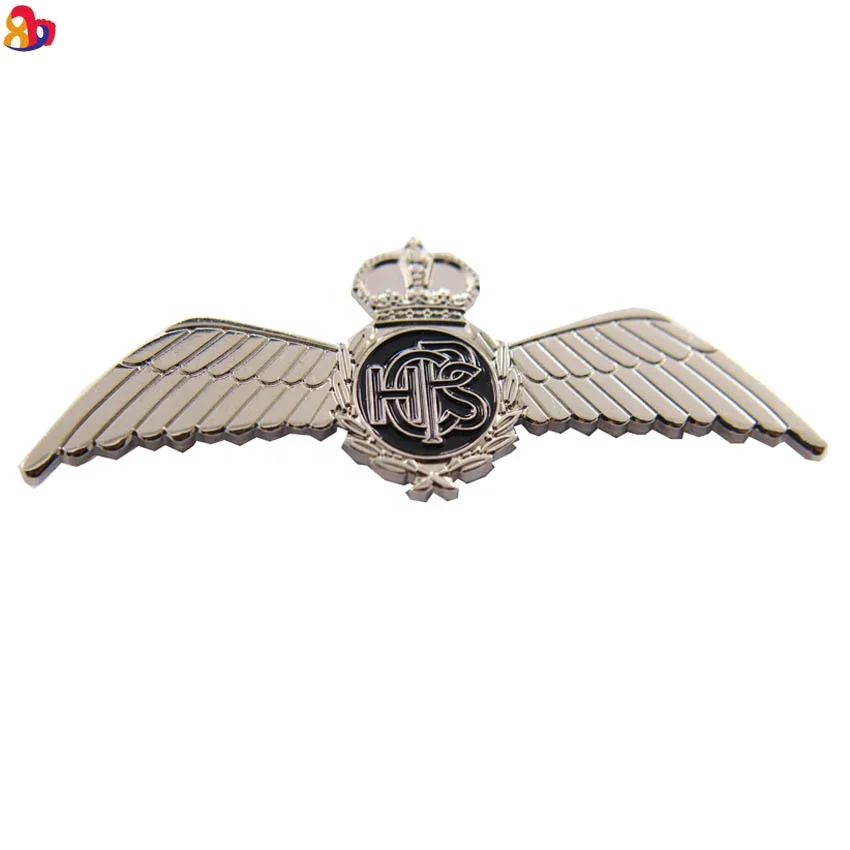 
High popular custom airline pilot wings pin badge/magnetic badge lapel pin 