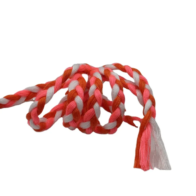 Wholesale Handmade rope 8mm braid fancy crochet yarn with Multiple colors for hand knitting