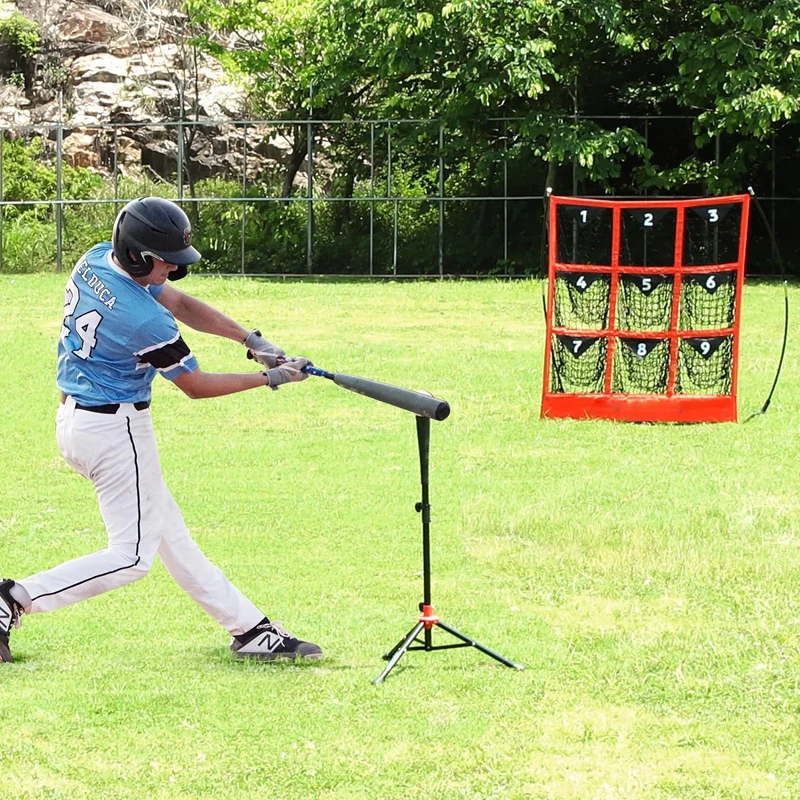 Baseball and Softball Net,Pitching Target Baseball Net with 9 Pocket,Pitching Strike Zone Target Net with Carry Bag