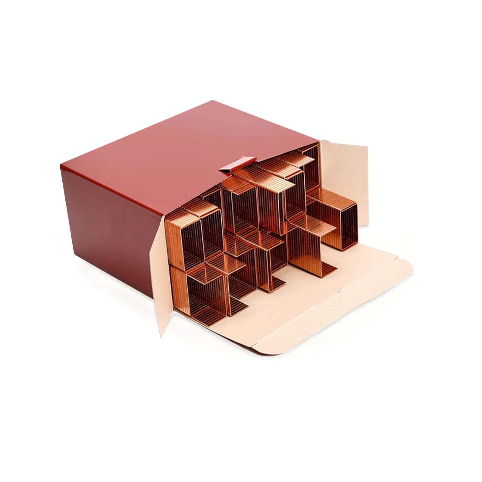 16 Gauge Copper Coated Carton Closing Staples for Pneumatic & Manual Staples