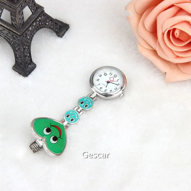 Fashionable Smile Antique Nurse Watch Brooch Watch With Heart Designs Doctor Pendant Nurse Watch Multicolor Choose