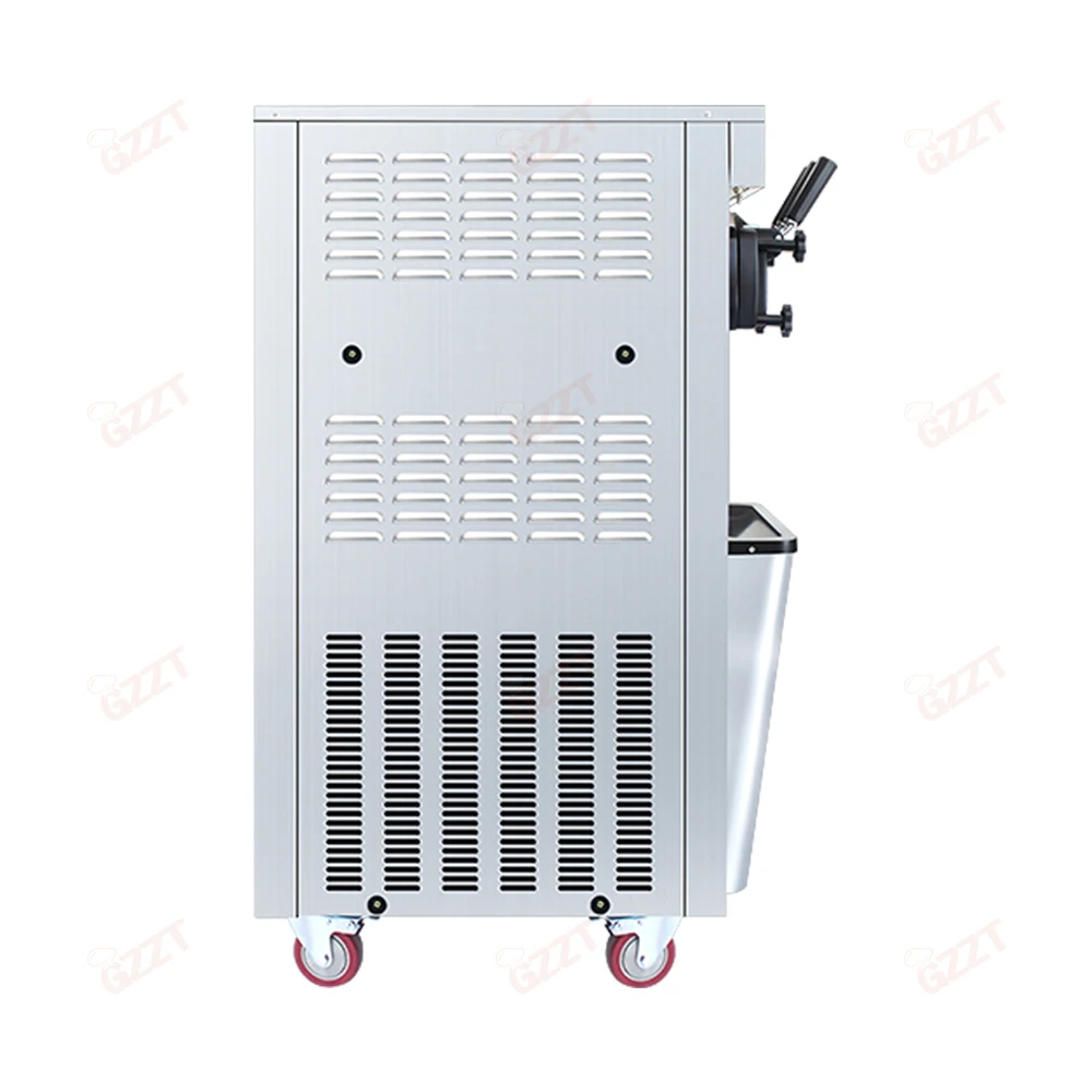 1600w 4.5L+4.5L Hopper Frozen Soft Serve Ice Cream Machine With 3 Heads Free Standing Countertop Ice Cream Machine