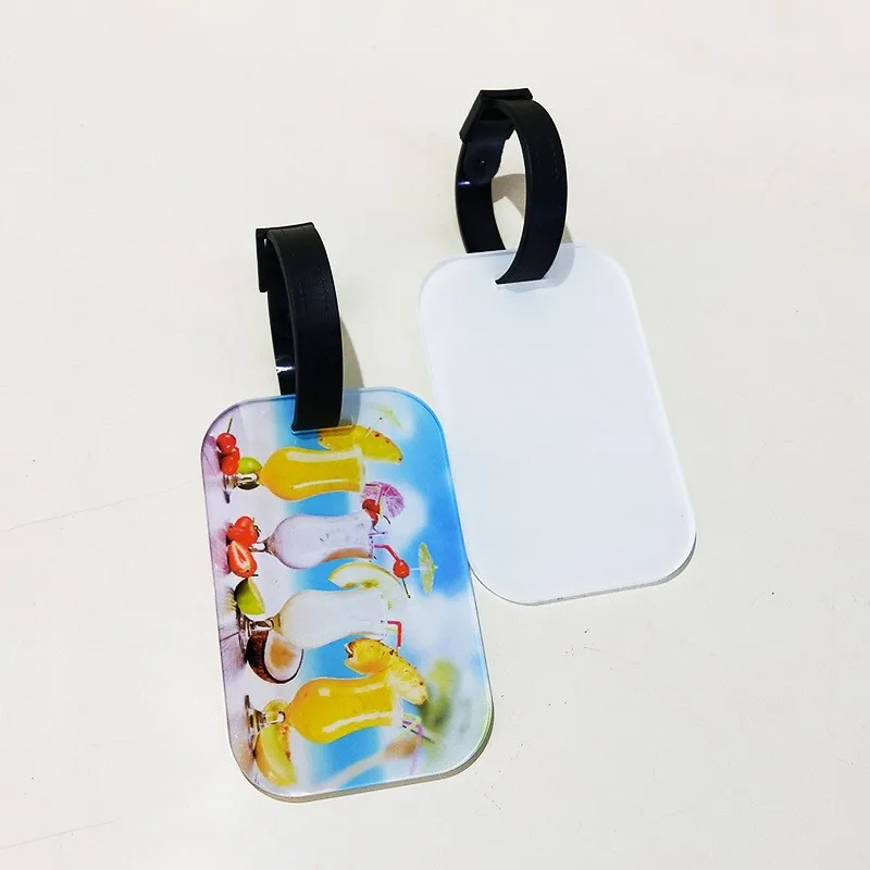 Wholesales Blanks Sublimation Acrylic Luggage Tags Label,Heat transfer Photo Printing travel luggage tag