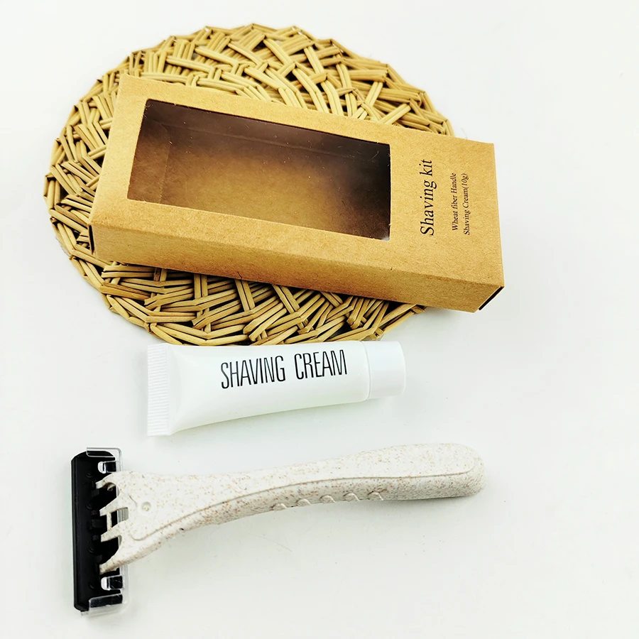 disposable shaving razor with shaving cream for hotel