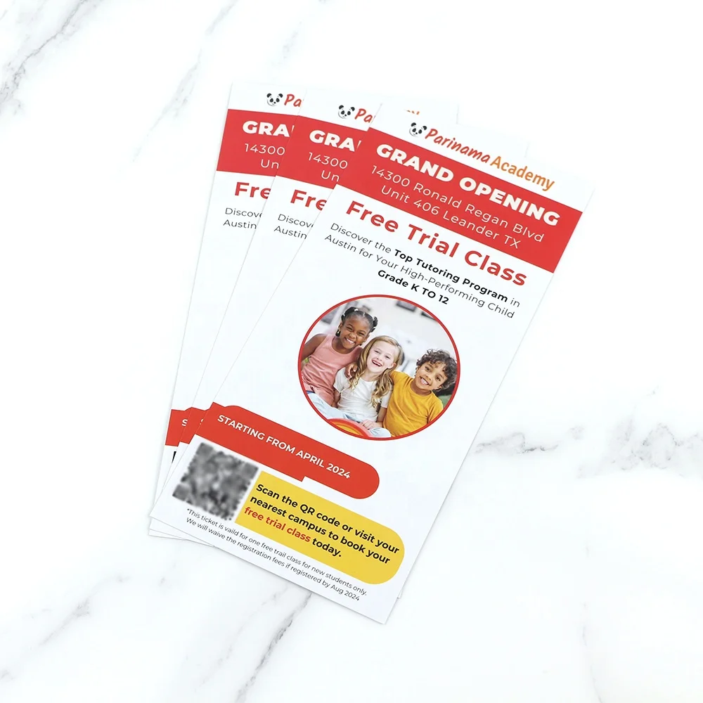 Custom Coated Paper Logo Printing Folding Leaflet Flyers Catalogue Pamphlet Brochure Booklet Instruction Manual Flyer Printing