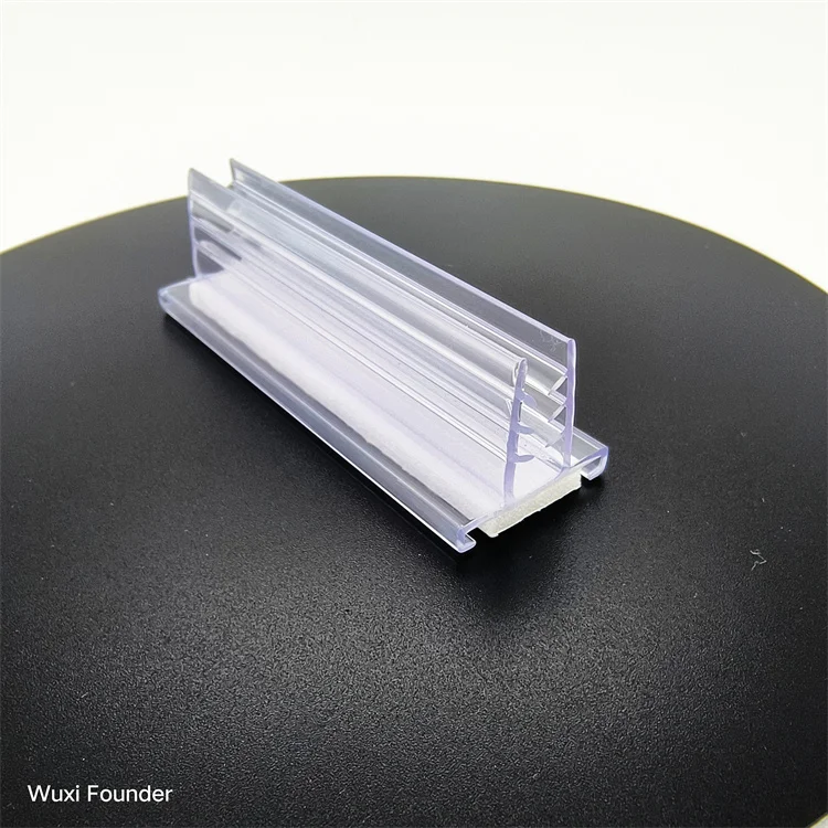 Supermarket shelves plastic label holders pvc display data price tag label strip holder