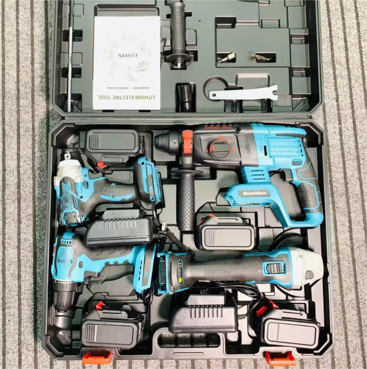 Factory MKT Power Drills kit 21v portable electric cordless brushless 18V cordless drill  Lithium Battery  power tools kit