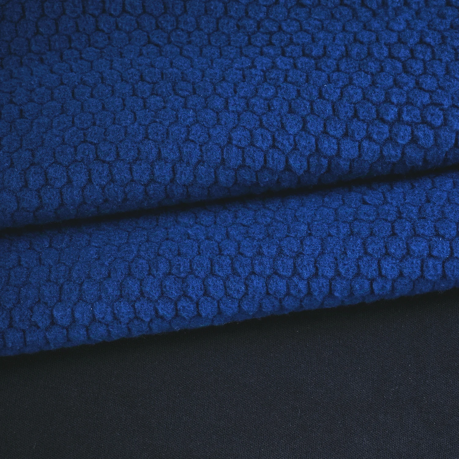 Custom Soft Thermal 320gsm 100% Polyester One Side Honeycomb Football Brushed Composite Bonded Fleece Fabric