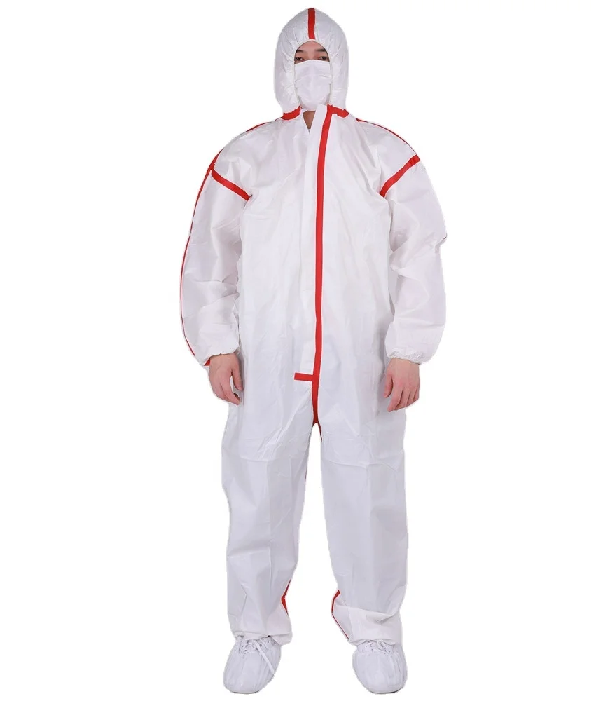 paint suit disposable type5/6 microporous safety clothing disposable coverall with hooded chemical protection work wear