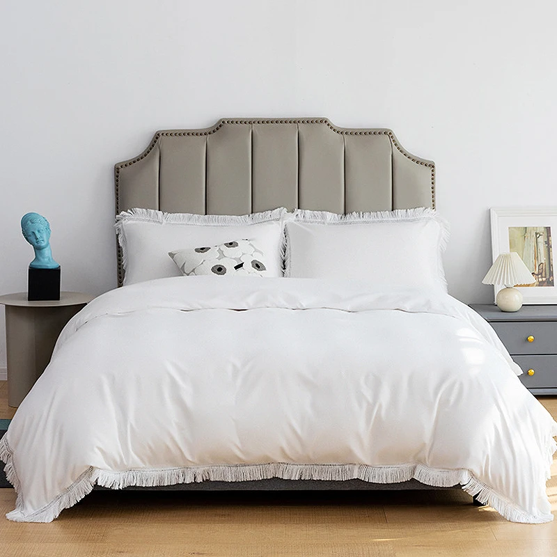 wholesale  Custom Size Thread Count White sheet Duvet Cover  Luxury 100 cotton 5 Star Hotel Bedding Set