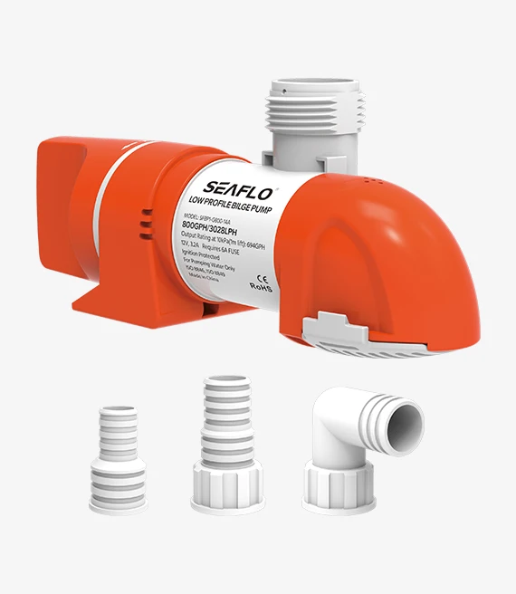 HYDJET 14 series 800GPH 1100GPH timer sensing auto bilge pump 12v seaflo sea water pump for marine