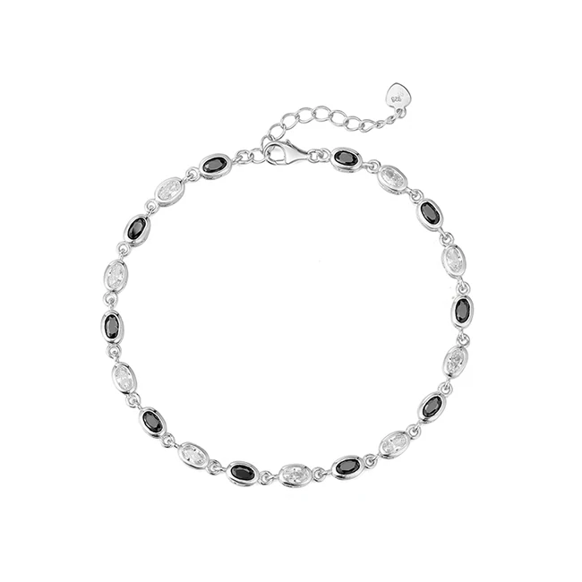 Newest Women Custom 925 Silver Tennis Bracelet