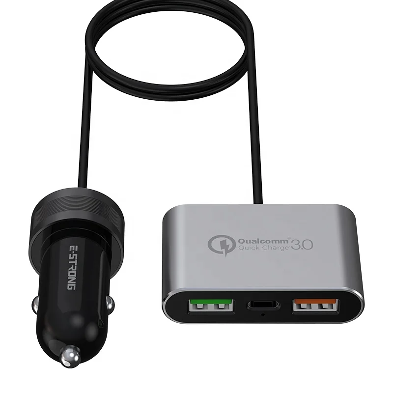 18W PD Car Charger QC3.0 USB Car Adapter MultiPort Type-C Charger USB C Car Adapter Charger