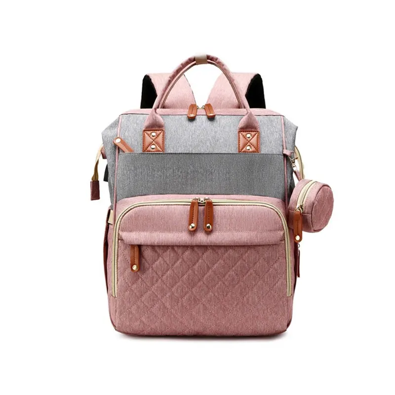 Trendy New Professional Outdoor Mommy Backpack Carrier Nappy Diaper Bags Baby Diaper Bags With Bed