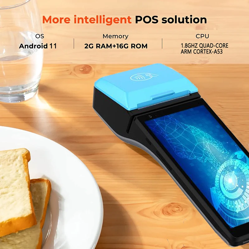 2+32G Android POS 58mm Thermal Receipt Printer Invoice POS Handheld Machine Billing Device Z500