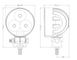 3 inch 30W LED Work Light Round LED Mechanics Work Lamp for Agricultural