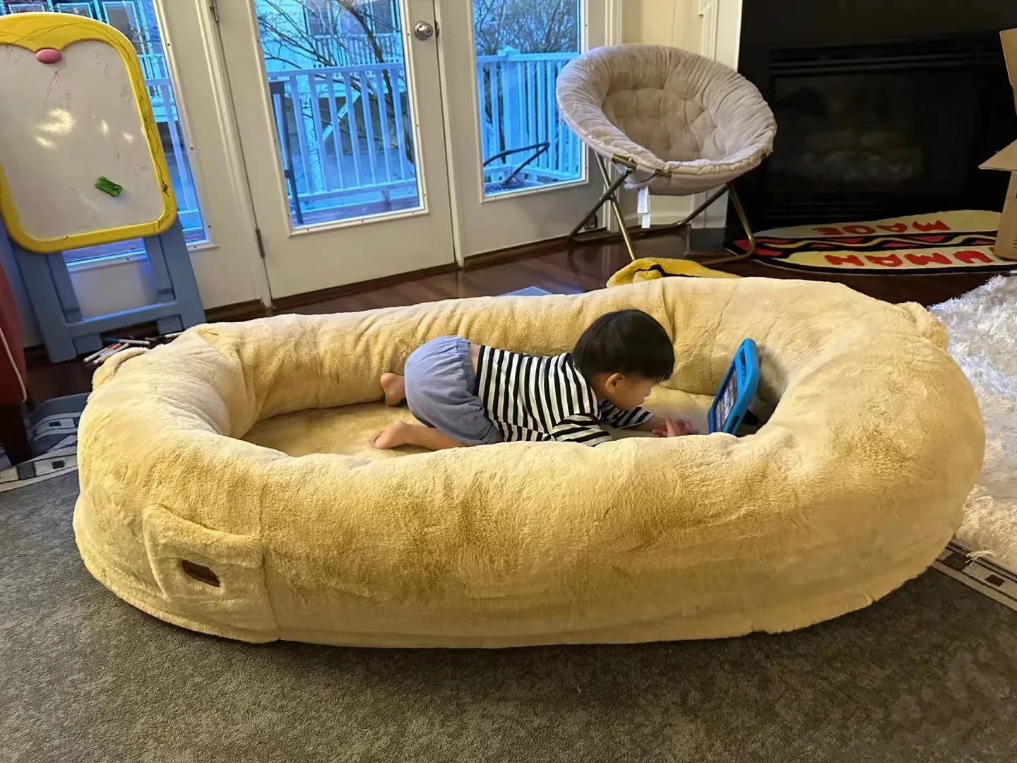 Corduroy Fabric Multi-function Beanbag pet lazy dog  Sofa Chair Bed Large nordic style Bean Bag