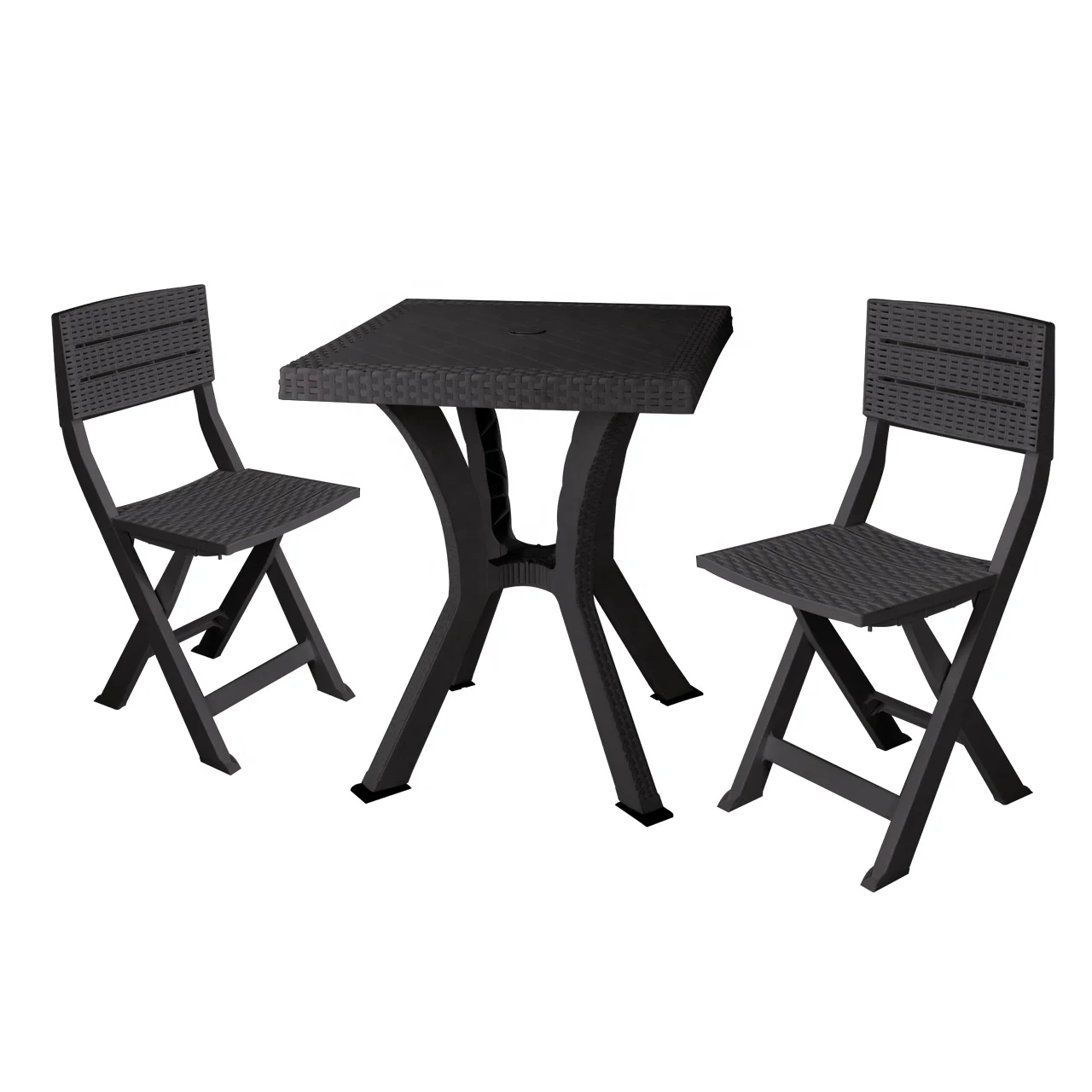 Italian-Made High Quality Eco-Friendly Outdoor Furniture Rain-Weather Resistant PE Rattan Table Set for Garden Patio HORECA