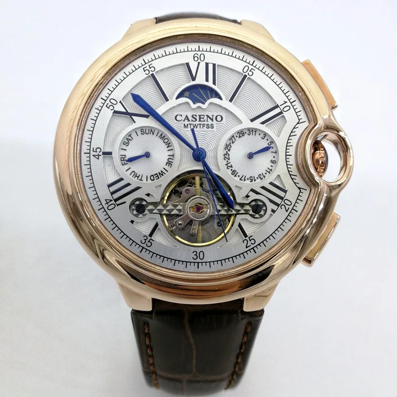 Взрывные ремень модель tourbillon тенденции моды механические часы атмосферные Мужские повседневный костюм с изображением героев