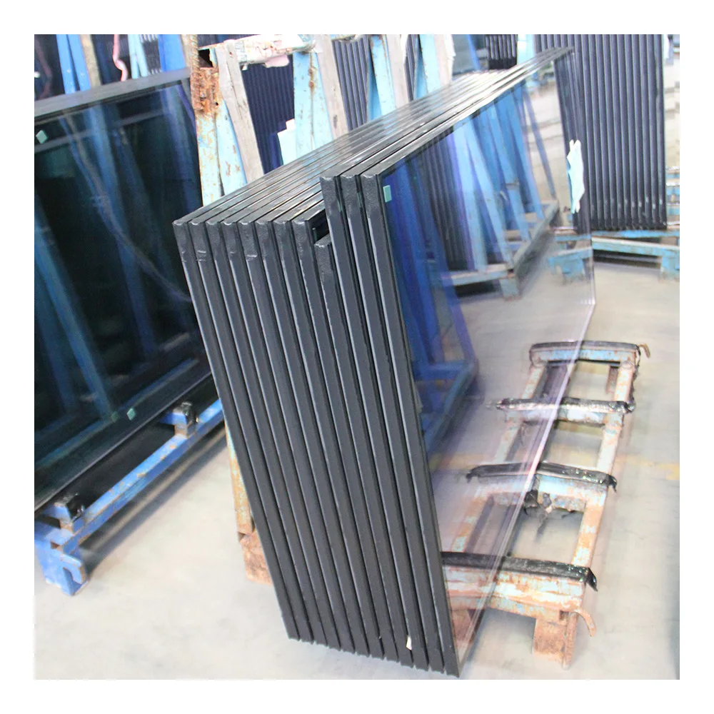 low e insulated glass house building industrial digital water curtain wall solar greenhouse glass bricks blocks for wall