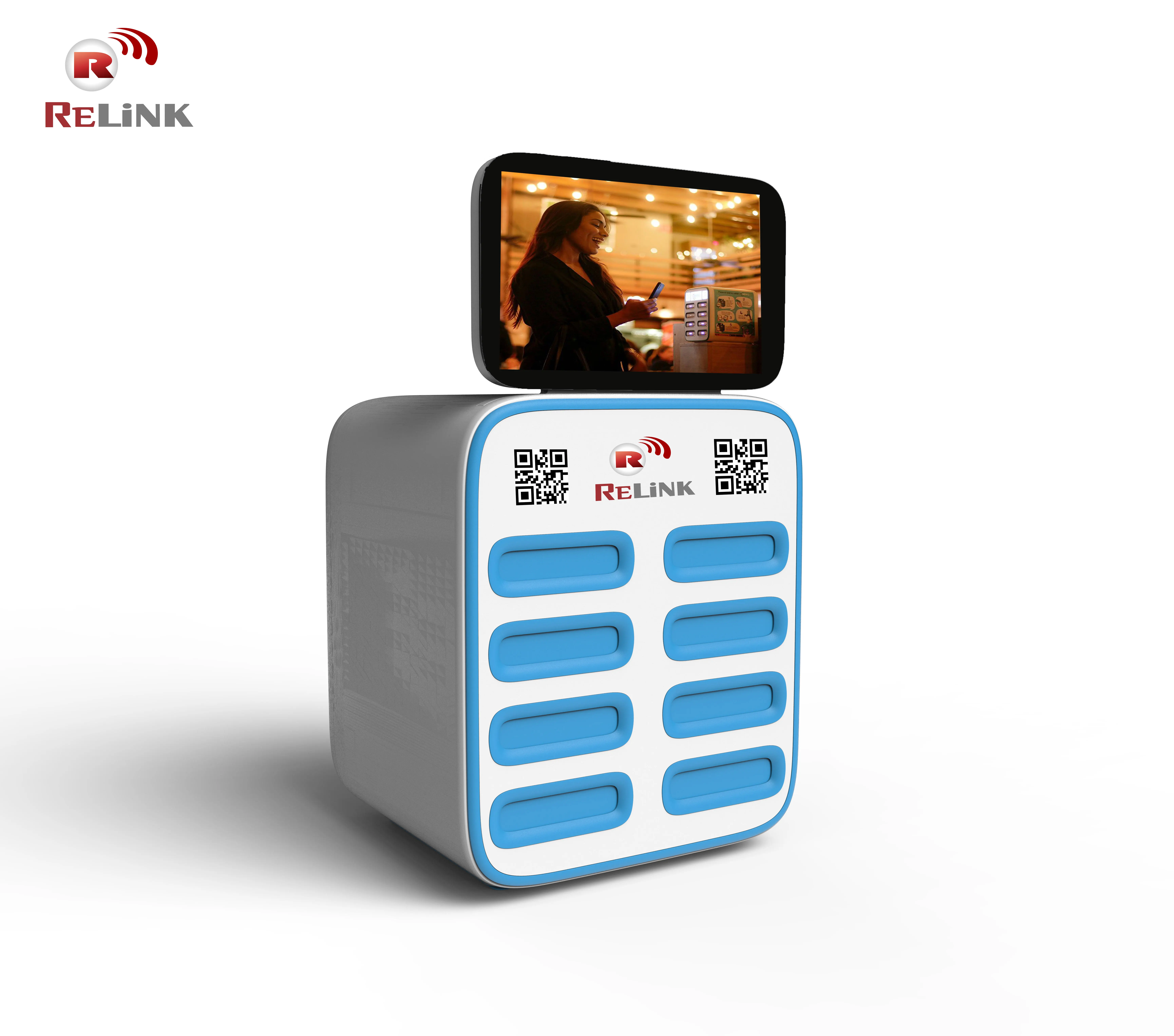 Relink 8 Slot Power Bank Cabinet Mobile Phone Exchange Charger Kiosk